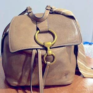 lightly used small Frye backpack